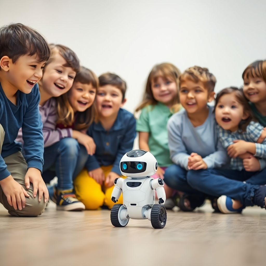 Children collaborating in a STEM class
