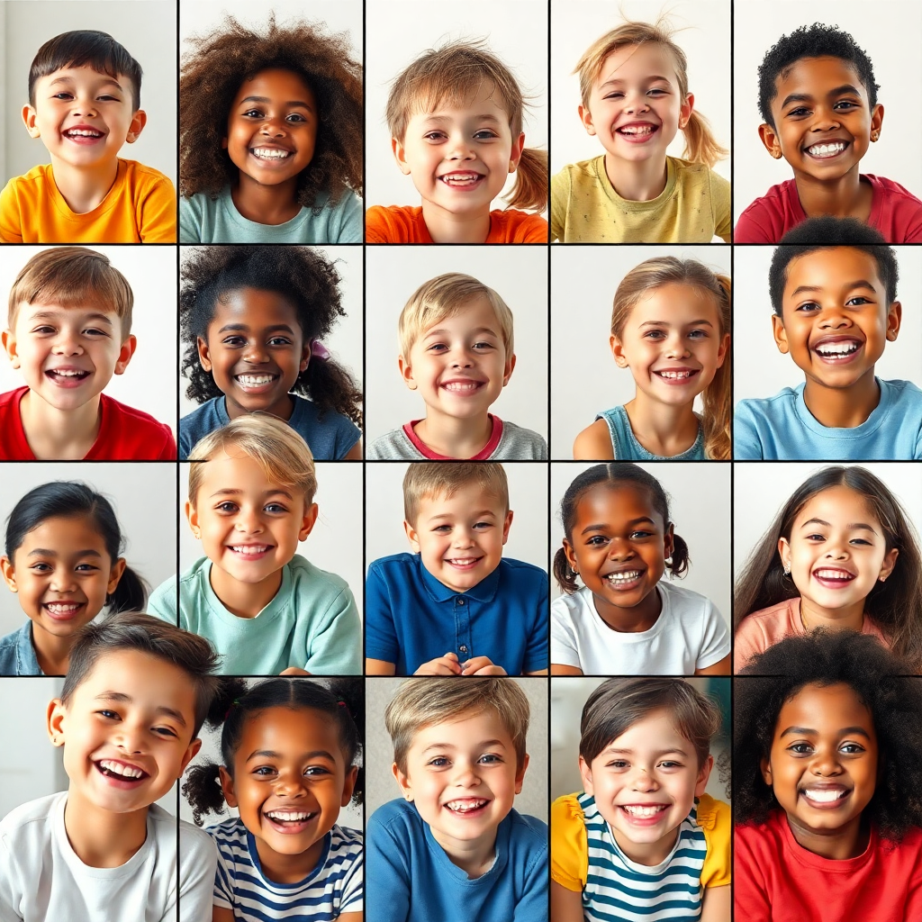Students in global online classroom grid